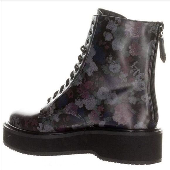 KENDALL & KYLIE FLORAL COMBAT BOOTS.  NEW - Picture 5 of 8